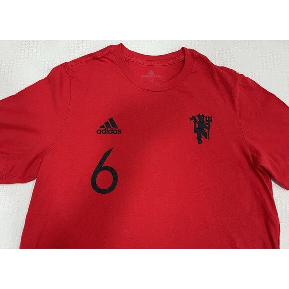 Adidas Manchester United FC Paul Pogba Amplifier Red T-Shirt Size L Soccer - Picture 3 of 4